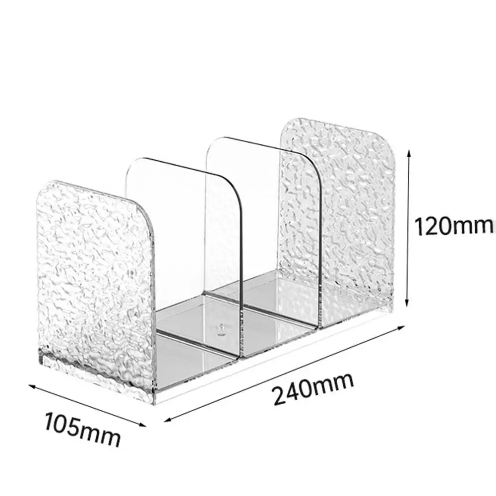 Transparent Bookends Stand Bookshelf Desktop Decorative Storage Rack Bookend Book Holder School Stationery