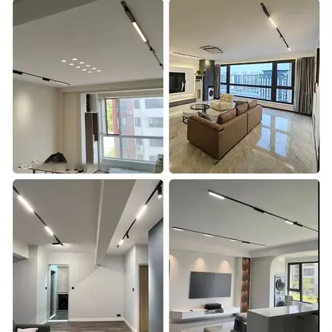 Ultratunn Smart Tuya Zigbee Dimbar Takmonterad Magnetspårlampa Modern Magnet Flood Grille Spot LED-lampa 10 best sales LED-skena - №2