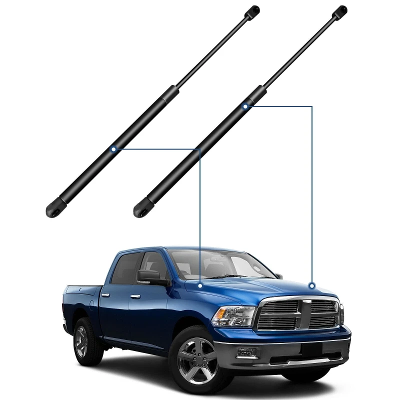 2Pcs Car Front Hood Pneumatic Spring Support Rod for Dodge Ram 1500 2500 3500 4500 2002-2010