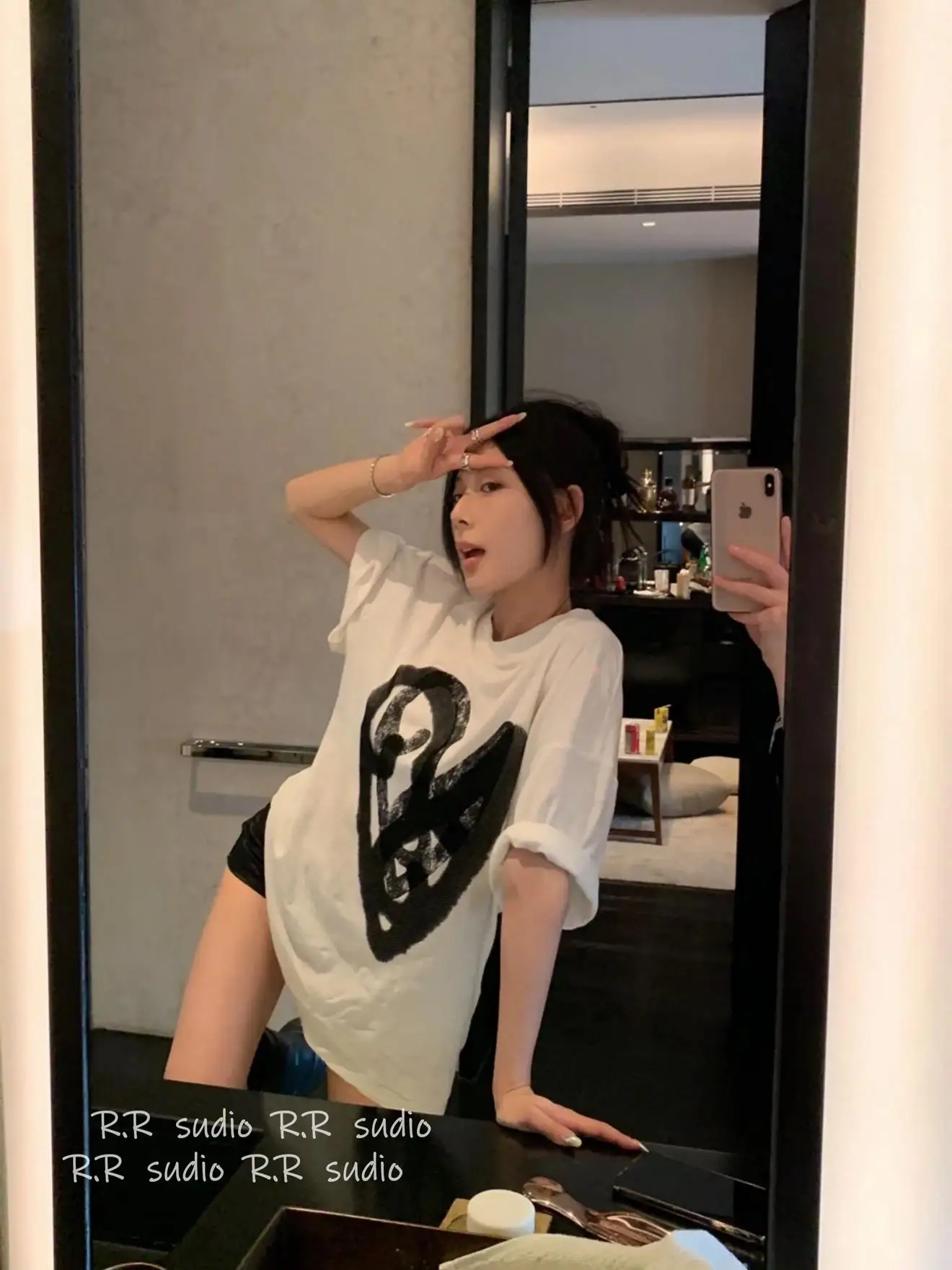 

Женская повседневная футболка свободного кроя с принтом в стиле ретро, из хлопка, с коротким рукавом и круглым вырезом, универсальная летняя модель