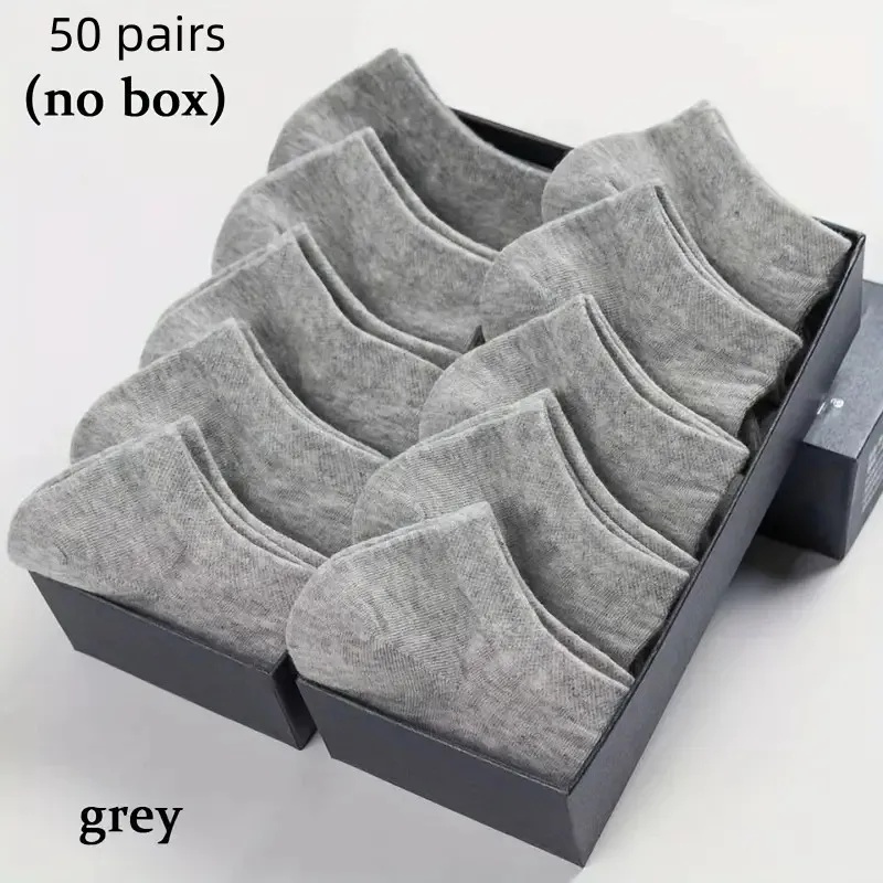 30/50pairs Breathable Deodorant Low Cut Ankle Socks for Men and Women - Sweat Absorbing and Comfortable for Summer Wear