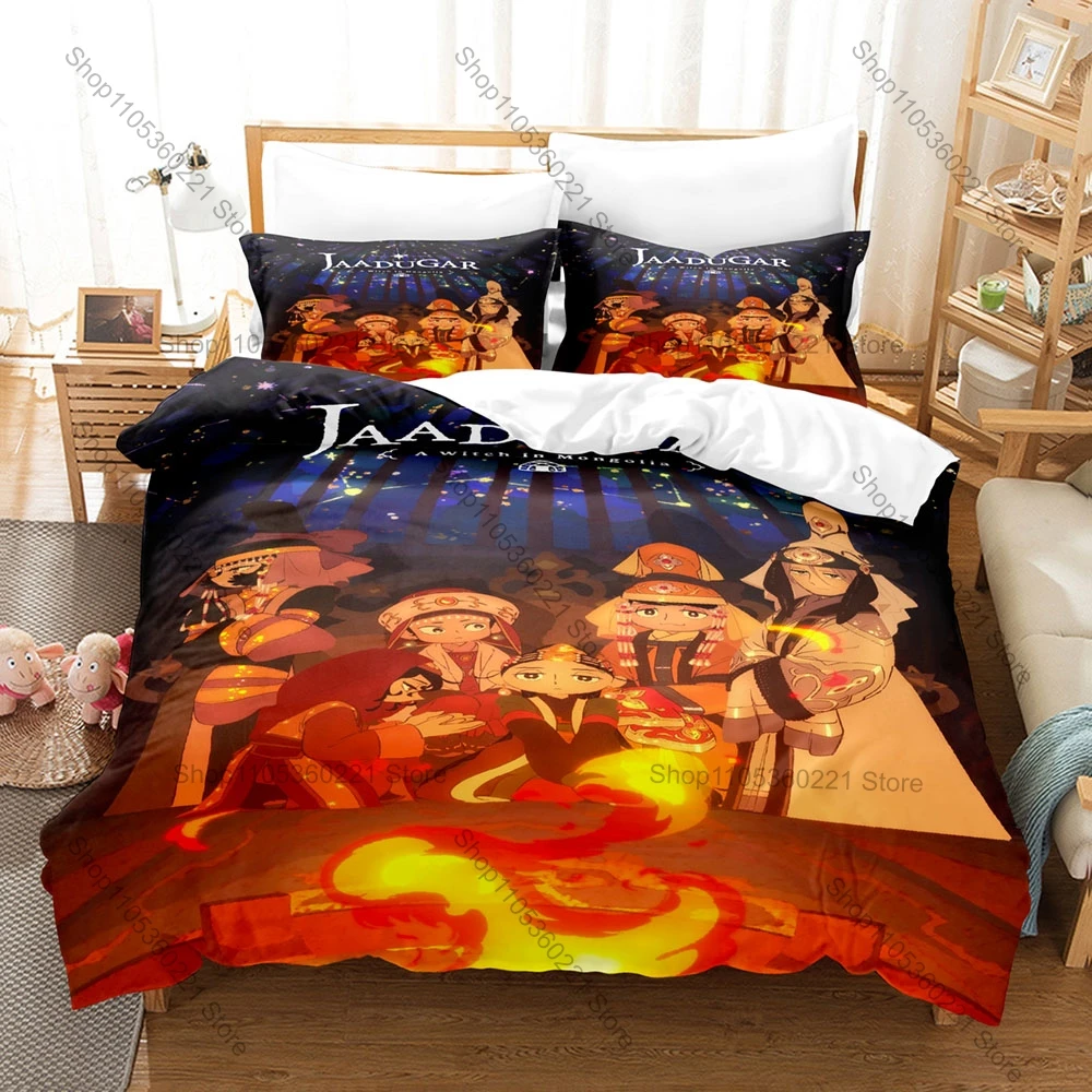 Anime Jaadugar A Witch in Mongolia 3 Piece Bedding Set Duvet Cover And Two Pillowcases Digital Quilt Cover Bedroom Decoration