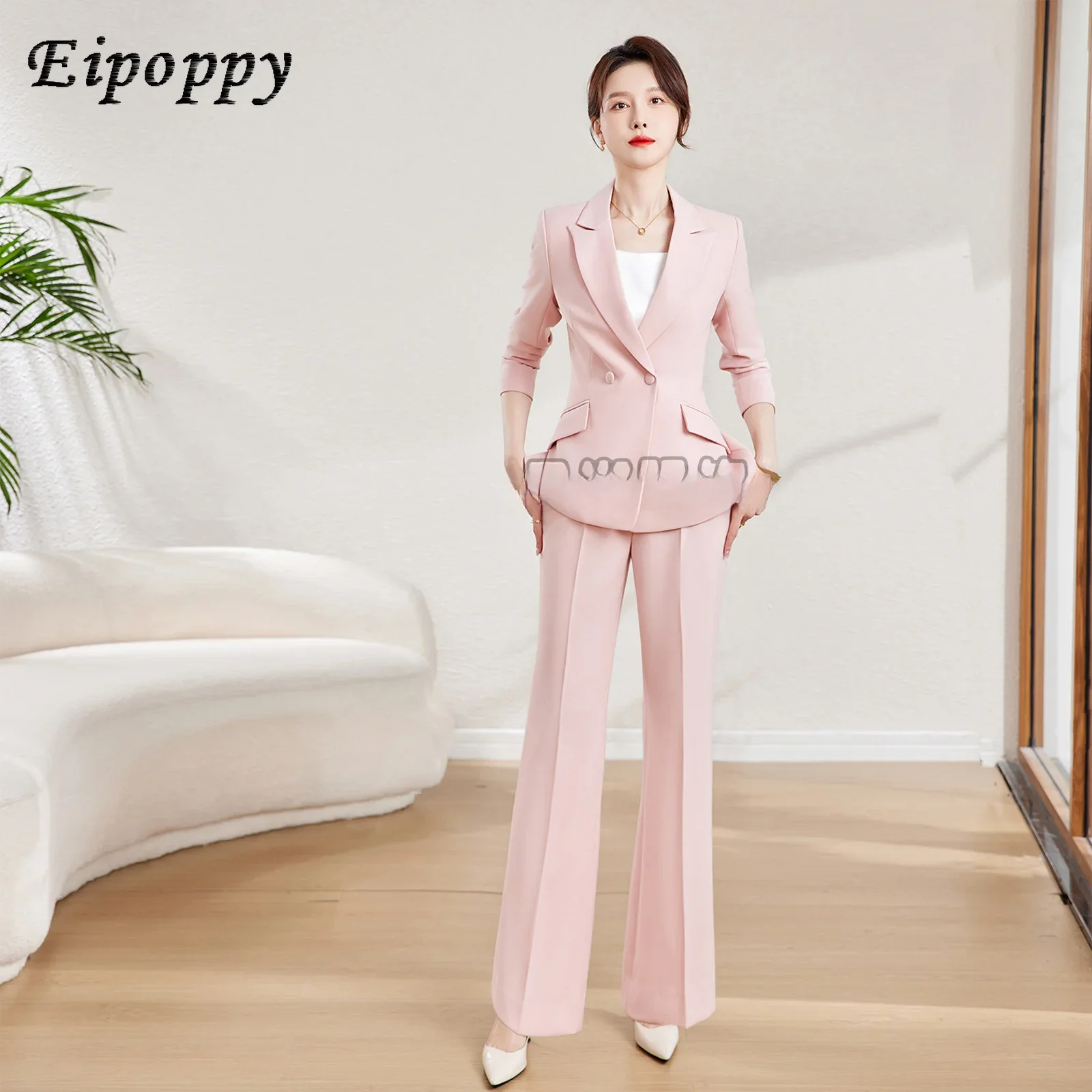 Dopamine suit set for women's workplace formal wear in summer