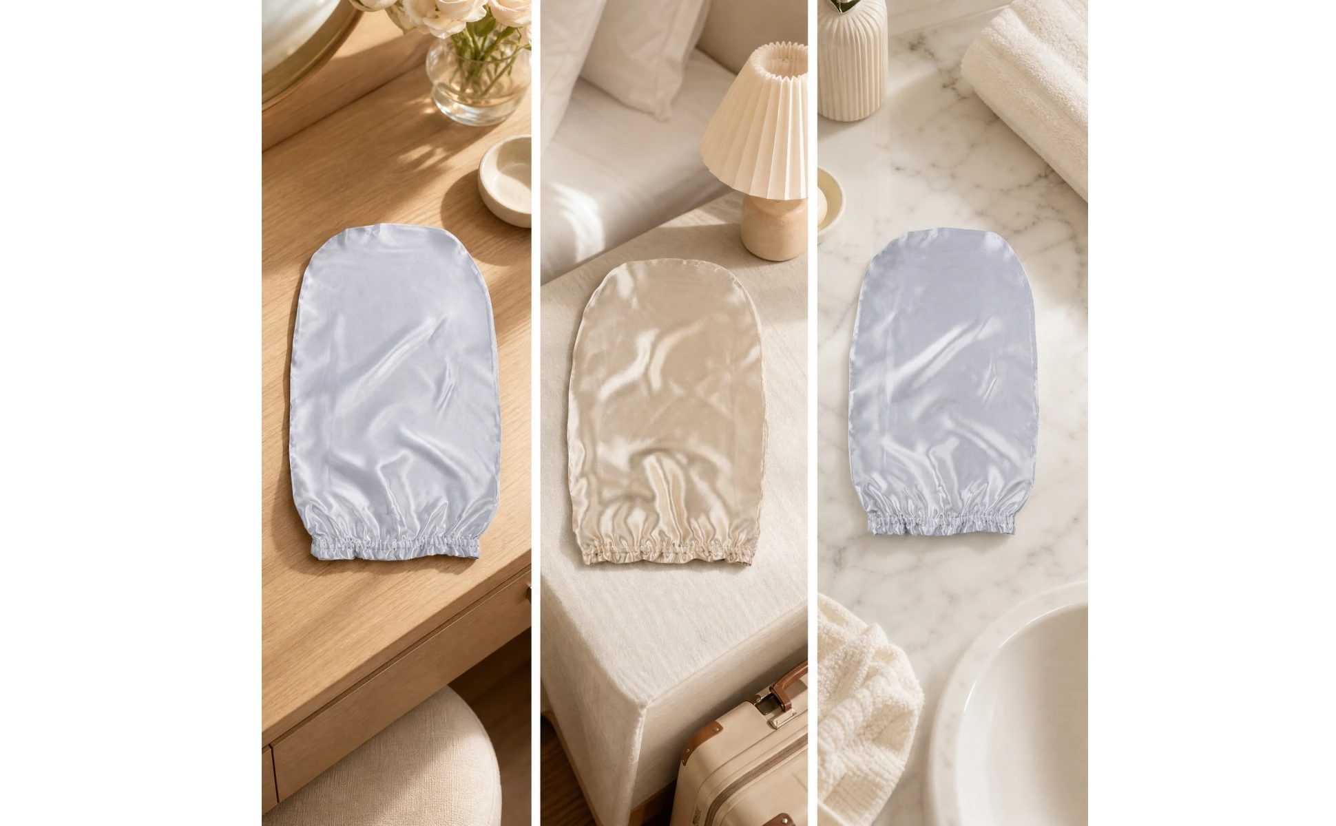 Long-Hair Sleep Cap with Elasticized Opening 19-Momme Silk Sleep Cap Mulberry Silk Hair Bonnet Roomy Low-Friction