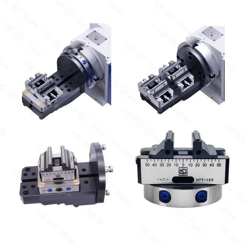 5-Axis vice clamp Self-centering vice Xin point four or five axes quick change 52 spacing 4 pull nails zero point biting jaws