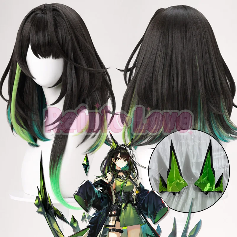 Game Arknights Mon3tr Cosplay Wig Kal'tsit Cosplay Wig Gradient Highlights Long Hair For Hallowmas Party Adult Women Men Role