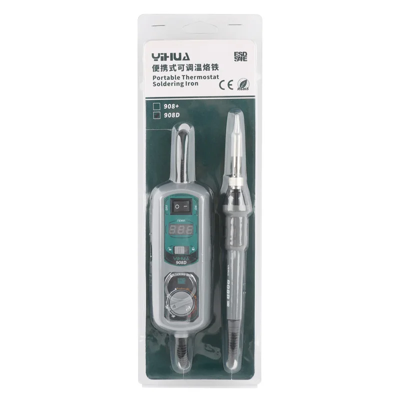 YIHUA 908D Portable Electricity Soldering Iron Soldering Station Adjustable Welding Machines Precision Components Welding Repair
