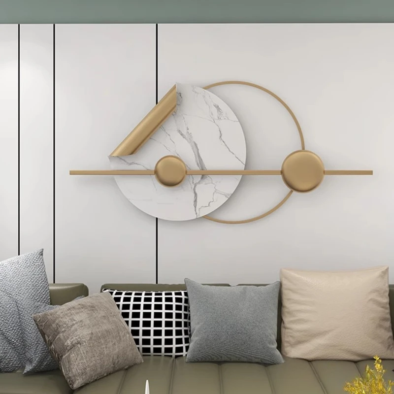 

Bedroom bedside wall decoration wall hanging wrought iron round dining room wall decoration