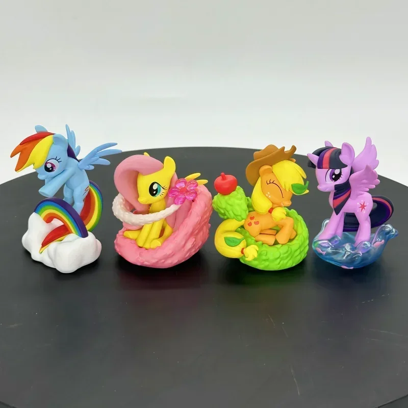 Hasbro My Little Pony Pinkie Pie Fluttershy Anime Action Figures Cutie Mark Magic Rainbow Dash Collectible Model Kids Toys Gift