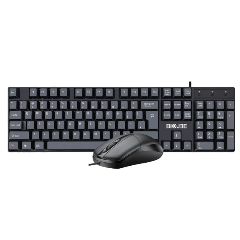 BIOJEE T18 Wired Gaming Office USB Keyboard And Mouse Set Compact Edition for Computer Accessories