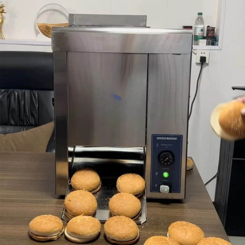 Efficient Burger Restaurant Equipment Burger, Bread Toaster, Continuous Burger Toaster