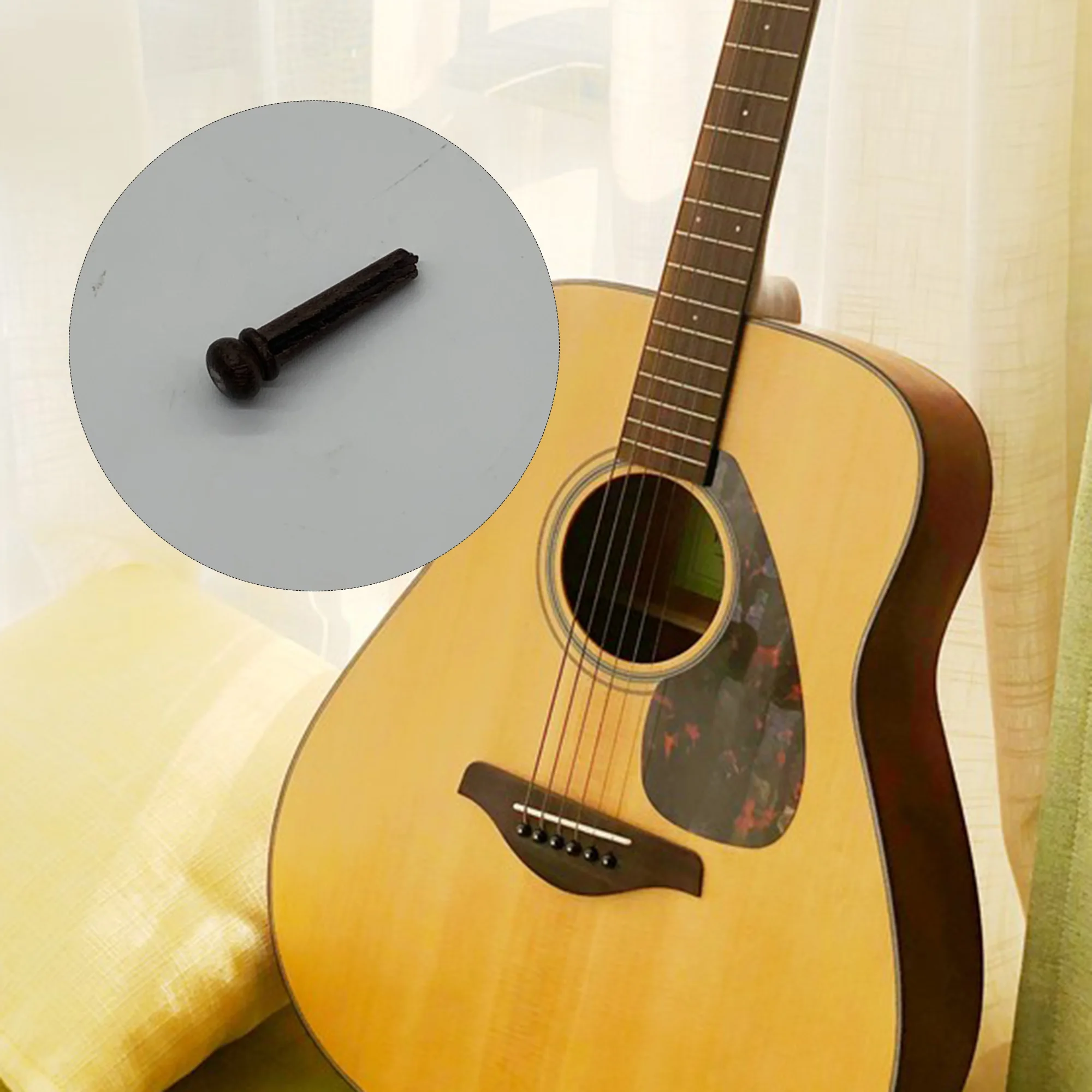 

Yibuy 1 Set of Rosewood BRIDGE PINS Dot For Acoustic Guitar