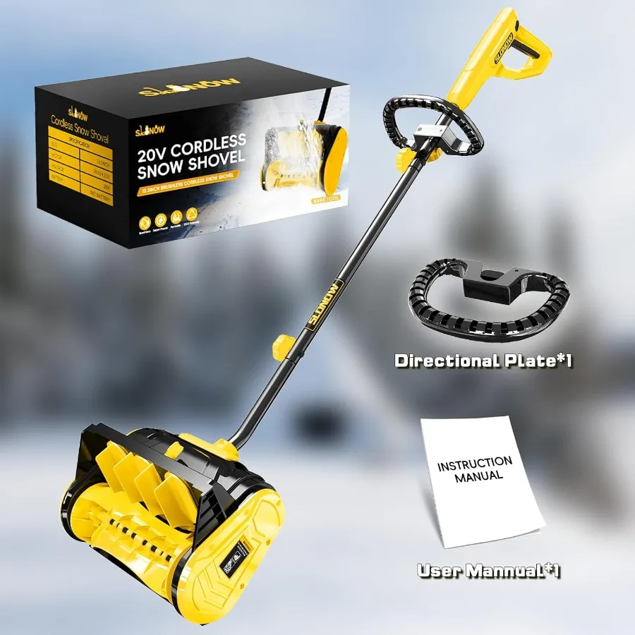 Беспроводная лопата для снега, электрическая лопата для снегоочистителя 20 В, совместимая с De-Wait, без батареи, 13,5-дюймовая аккумуляторная лопата для удаления снега с Di