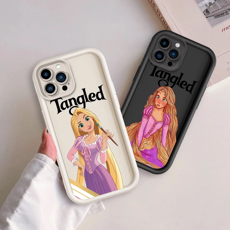 Disney Tangled Art Cute Eye Ladder For Apple iPhone 15 14 13 12 11 XS XR X Pro Max Plus TPU Phone Case