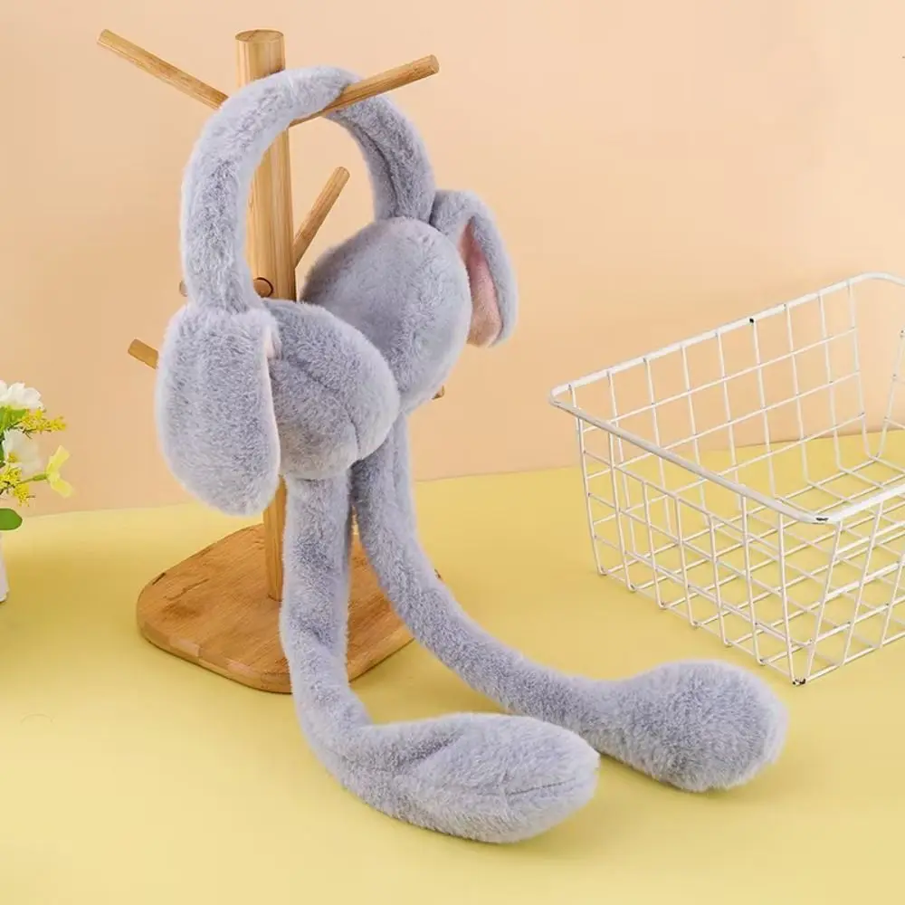 مضحك أرنب الأذن يفشل لينة تتحرك القفز آذان الشتاء الدافئة غطاء للأذنين غطاء حماية الأذن للنساء الفتيات #1