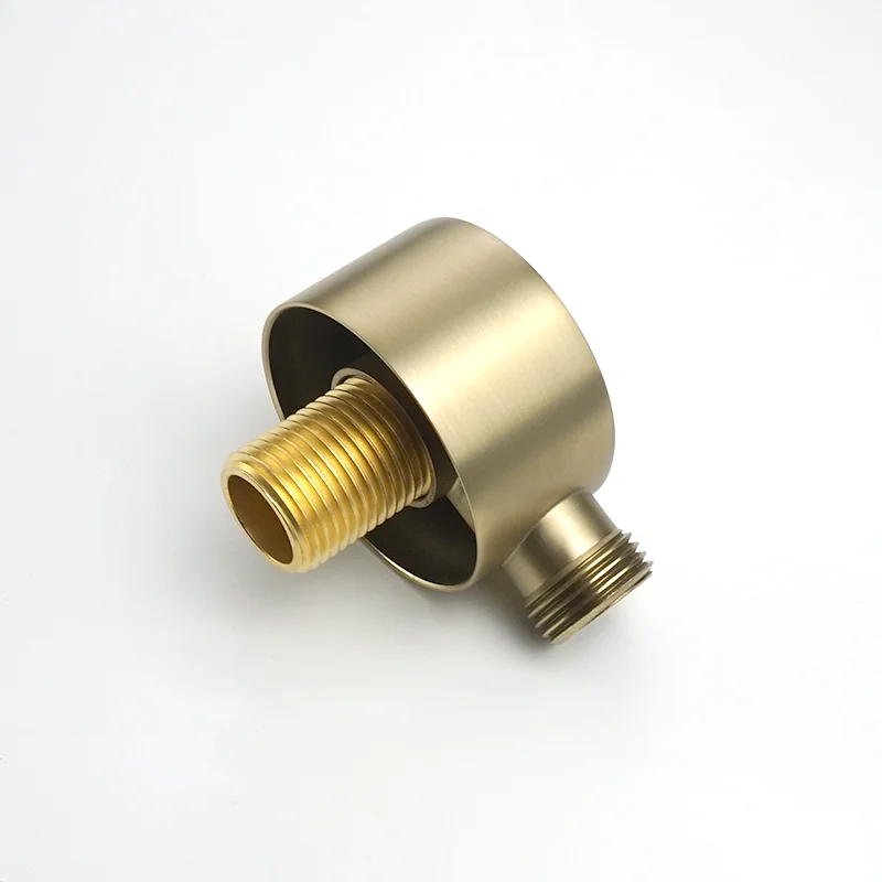 Brass Bathroom Concealed Tub Shower Pipe Hose Connector Bathroom Parts Wall Mount G1/2 Standard Adapter Black Round Square