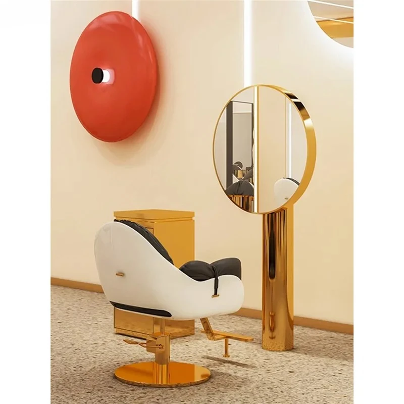 Internet Celebrity High-End Hair Salon Mirror Table Perm and Dye Area Stainless Steel Barber Shop Mirror Hair Salon Special