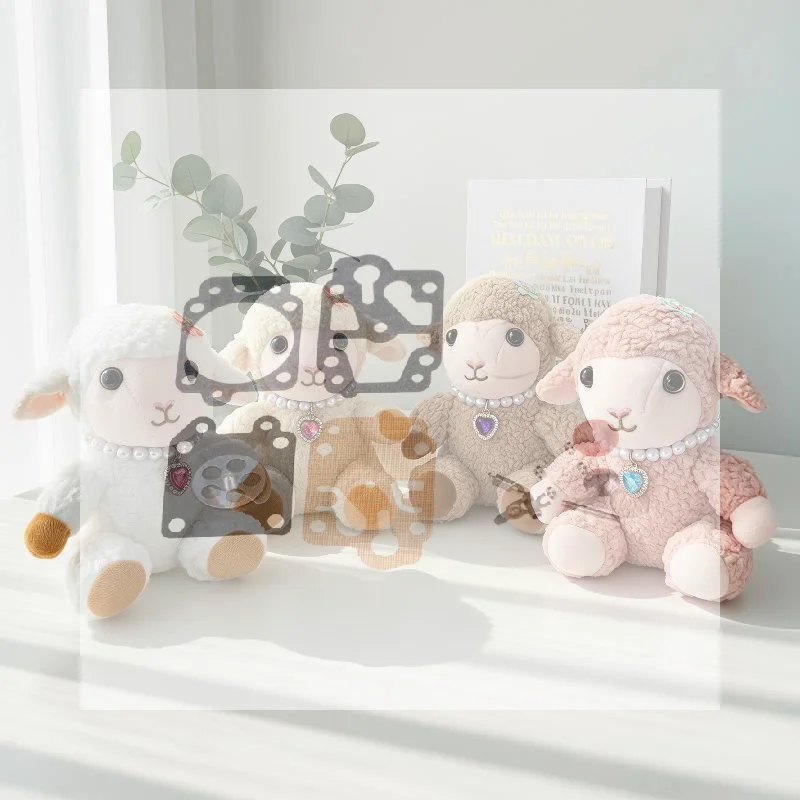 2027 Chinese Zodiac Sheep Plush Bag Pendant Kawaii Fluffy Lamb Keychain Soft Touch Creative New Year Gift for Kids Girls Friend