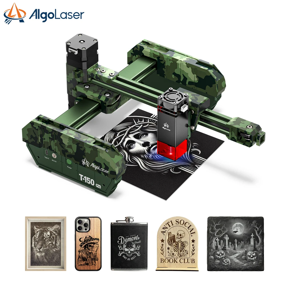 Algolaser Pixi Laser Engraver Machine With Touchscreen Plug & Play Design Portable For DIY Gift Making For Plyood Paper Leather