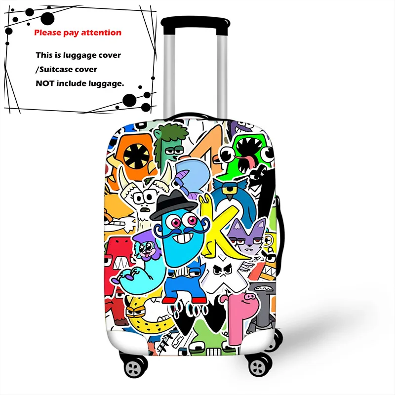 

18-32 Inch Game Alphabet Lore Travel Luggage Suitcase Cover Trolley Bag Protective Cover Boys Girls Elastic Suitcase Dust Cover