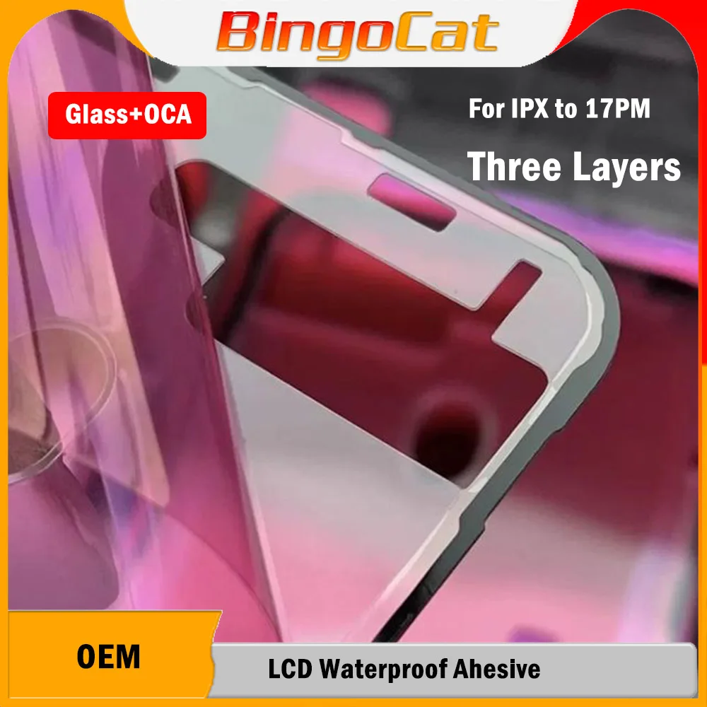 

20pc 17Pro max 100% OEM Waterproof Tape For iPhone 15 14 16 12 13 Pro Max LCD Frame Bezel Seal Sticker Film Adhesive Replacement