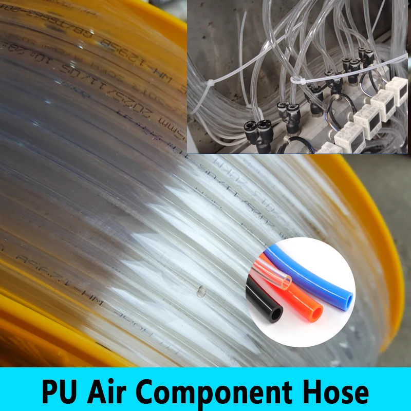 2/5/10m Air Component Hose 4mm 6mm 8mm 10mm 12mm 14mm 16mm Polyurethane Tubing Pneumatic Hose PU Pipe Air Tube Compressor Hose