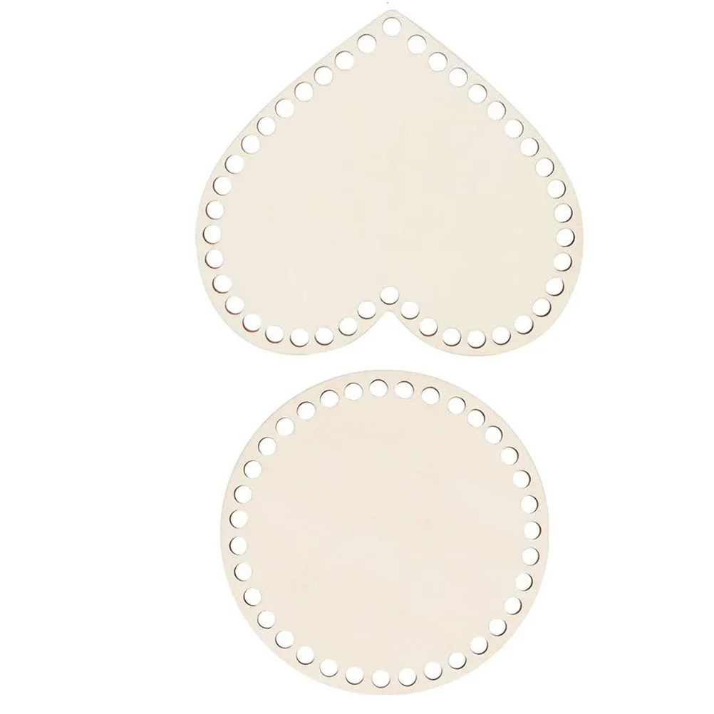 Woven Bag Bottom Natural Wooden Basket Weaving Crochet Bases DIY Material Baskets