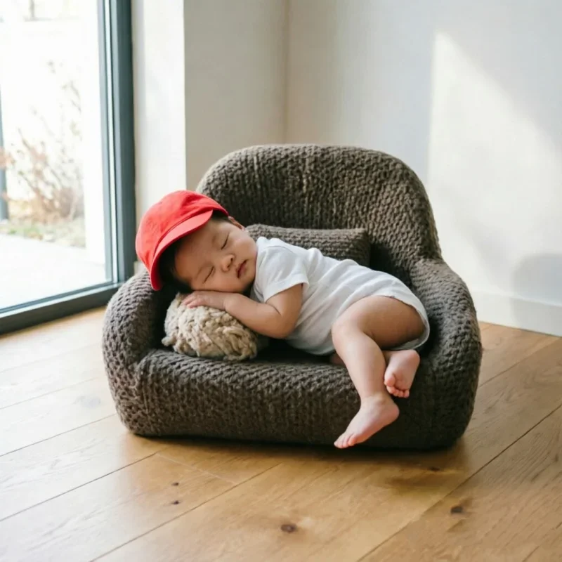 Newborn Solid Soft Mini Seat Sofa Prop Practical Auxiliary Chair For Baby Full Moon Kids Studio Picture Taking Shooting Supply
