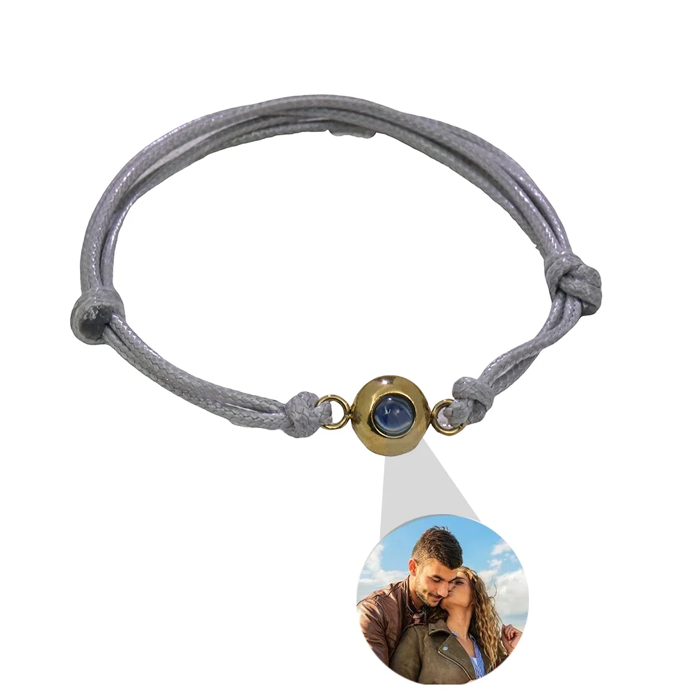 New Custom Double Layer Projection Bracelets Personalized Custom Photo Bracelets  Woven Projection Bracelets Women's Gift 2025 - Image 4