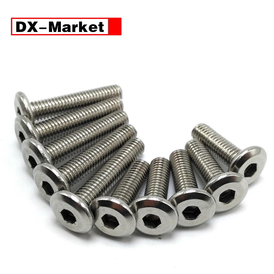 M8-M12 Hexagon Flat Screw ,304 Stainless Steel Hexagon Socket Flat Head Chamfering Bolts Manufacturer ,A013