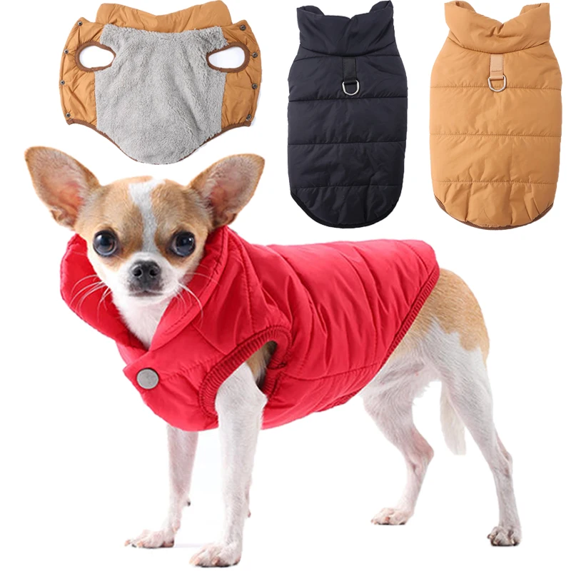 

Winter Warm Dog Coat Jacket Windproof Pet Clothes for Small Medium Dogs Cat Padded Clothing Chihuahua Clothes Pet Supplies