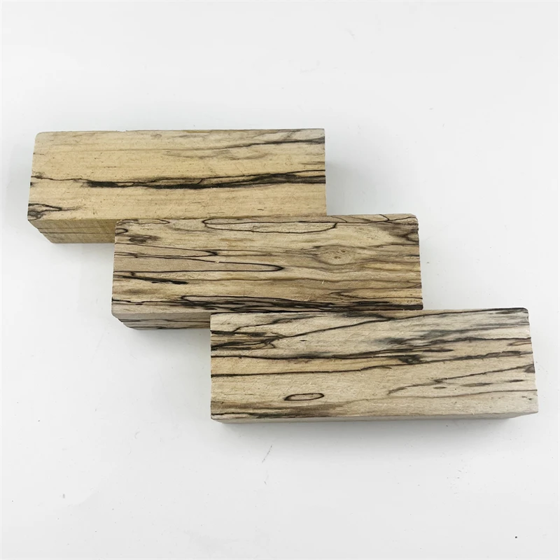 Natural Weathered Figured Maple Wood Block 120x40x30mm DIY Knife Handle Blank Raw Wood Carving Craft Material