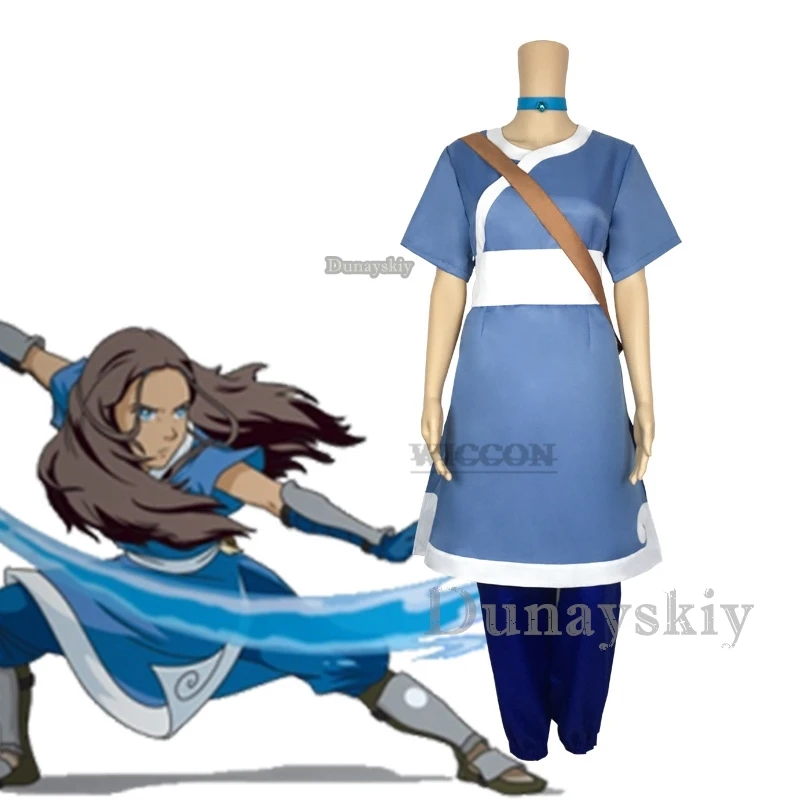 Anime Avatar The Last Airbender Katara Mai Zuko Azula Aang Korra Cosplay Costume Adult Men Women Halloween Party Dress emblems