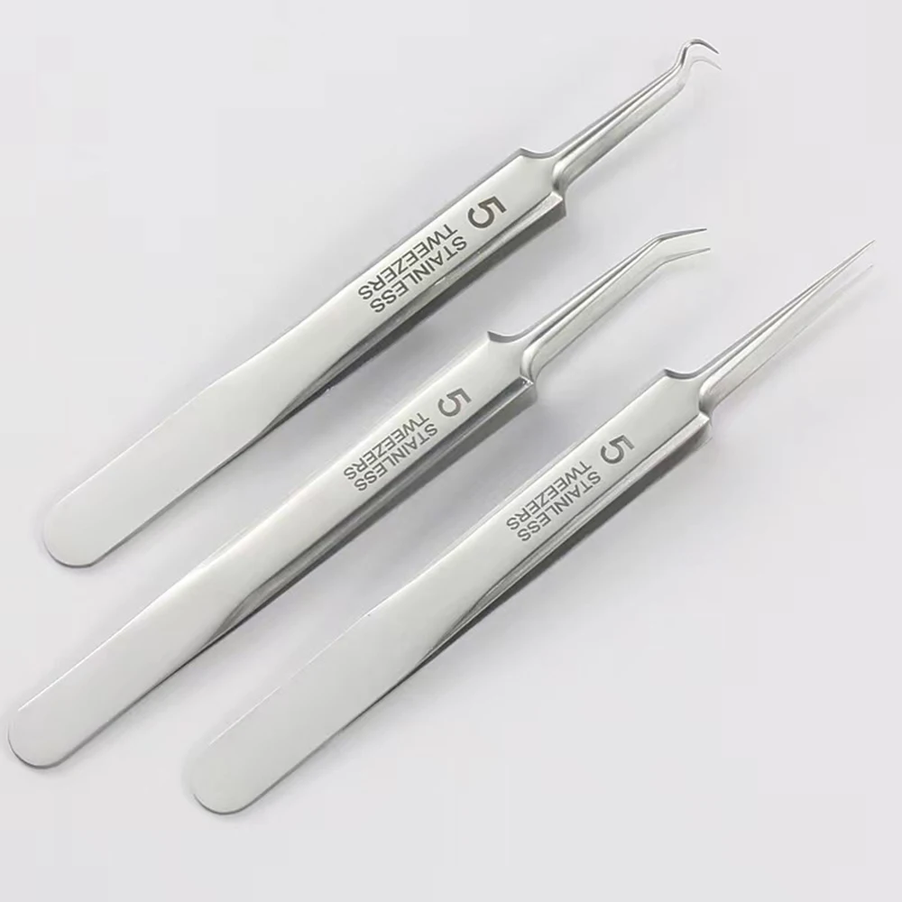 Professional Ultra-fine No. 5 Acne Blackhead Removal Tweezers Beauty Salon Pimples Needles Deep Cleaner Clip Face Skin Care Tool