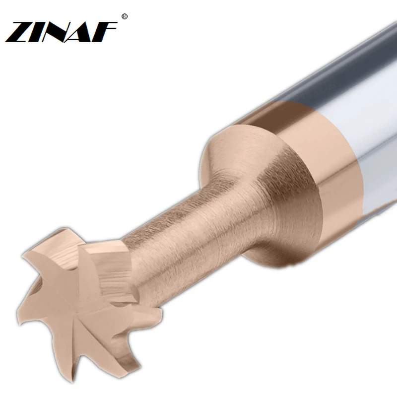 Tipo D2-D20mm T della fresa della scanalatura per fresatura semicircolare della chiavetta di CNC fresa della t-scanalatura del carburo di tungsteno HRC55