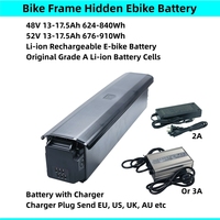 Frame Hidden Ebike Battery 48V 15Ah 16Ah 52V 17.5Ah for Velowave Ranger Fat Bike Ghost E-Bike Pony Compact Step-Thru Battery