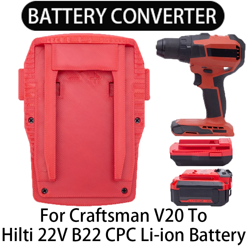 

Adapter For Hilti 22V B22 CPC Li-ion tools Converts to Craftsman V20 Li-ion Battery Adapter Power Tool Accessories