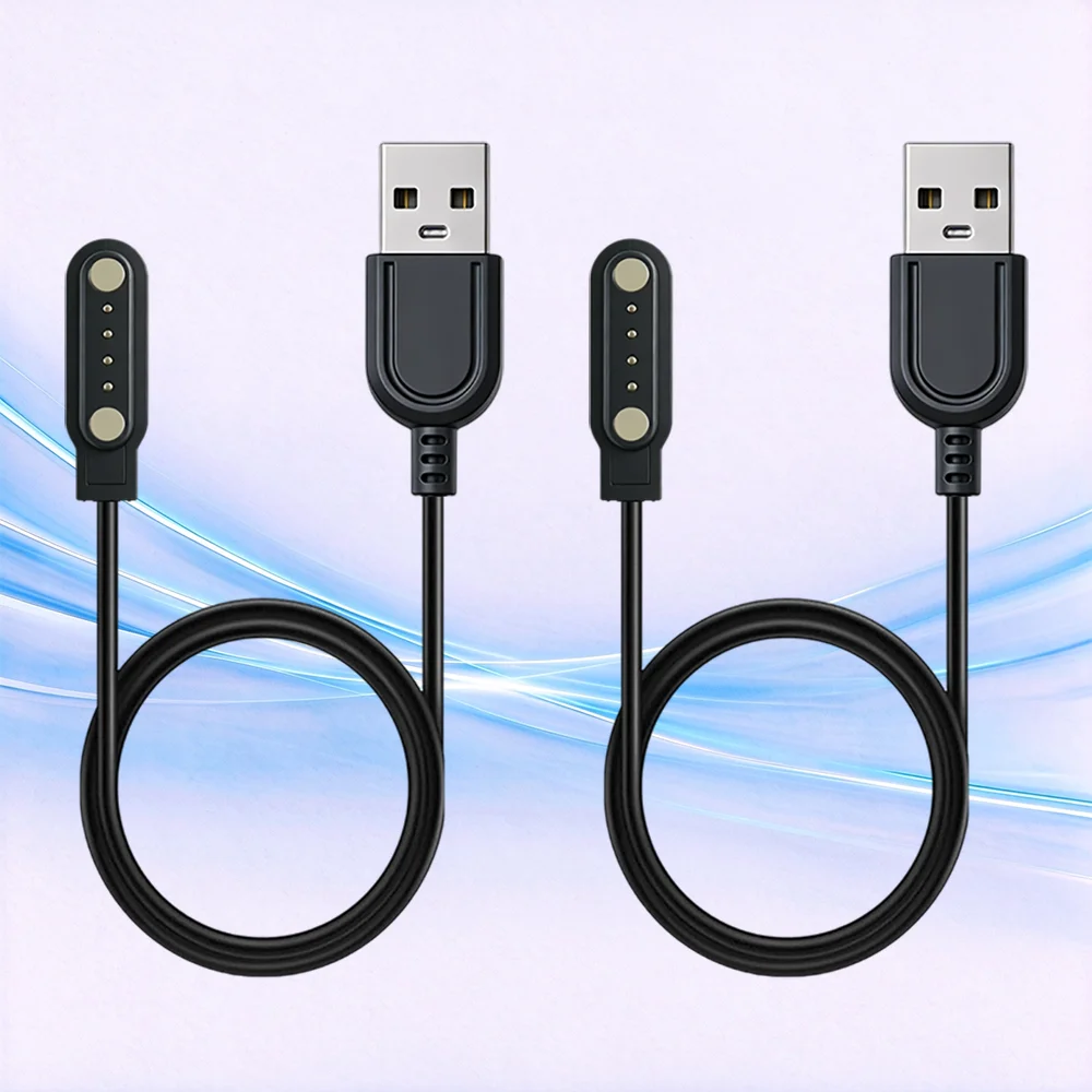 2pcs/Pack Smart Watch Charger Magnetic Smartwatch 4 Pin spacing Compatible 7.62mm For Smart Watch/Fitness Tracker