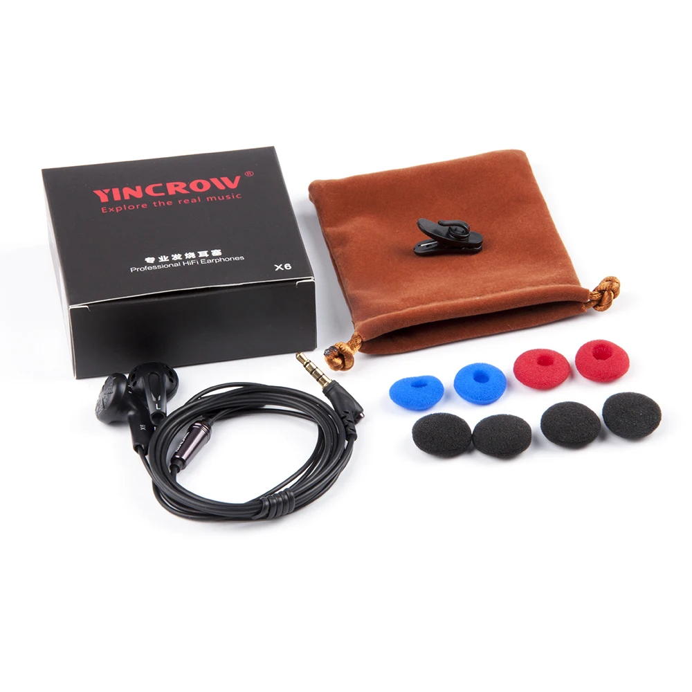 سماعات أذن YINCROW داخل الأذن ، رأس مسطح ، سماعات أذن احترافية ، سماعة أذن HIFI ، PK ، PK1 ، MX985 ، weast ، X6