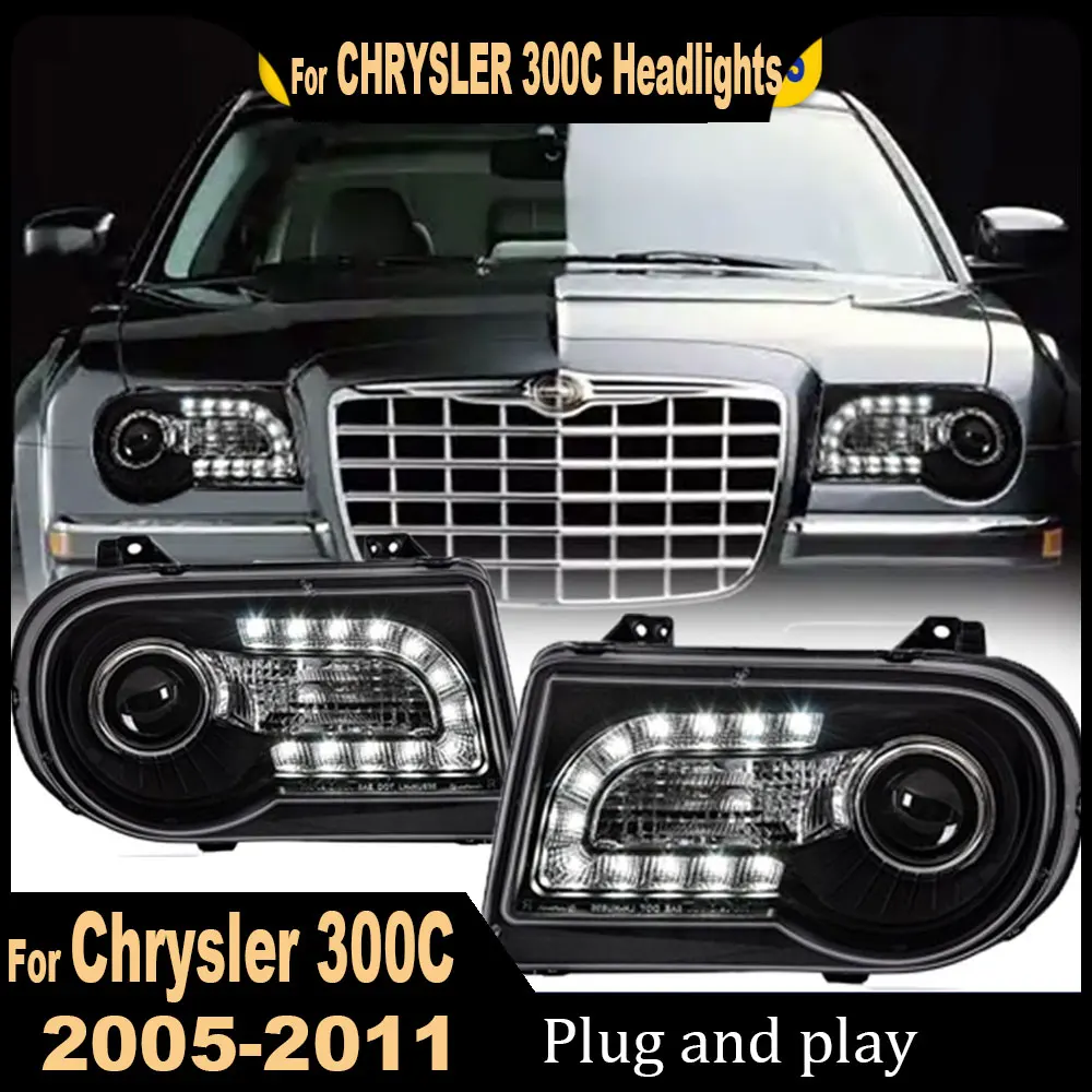

Car Styling Head Light for Chrysler 300C Head Lights 2005 2006 2007 2008 2009 2010 300C Headlight DRL Turn Signal High Beam