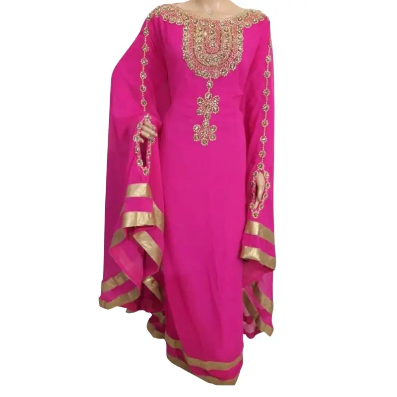 

Moroccan Dubai Kaftans Farasha Abaya Dress Very Fancy Kaftan Long Gown