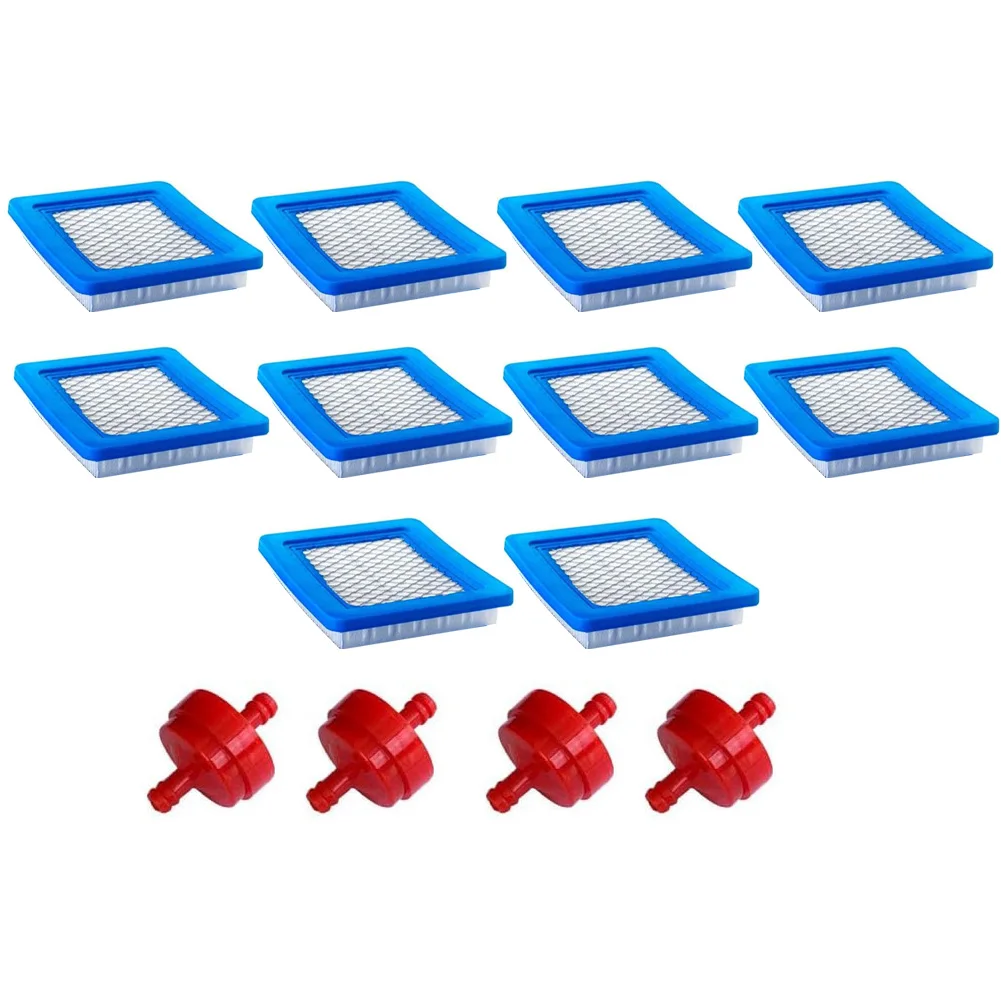 10 Pack 491588S Air Filter + 394358 Fuel Filter Compatible With 491588 4915885 Enhanced Airflow Efficiency Increase By 4%