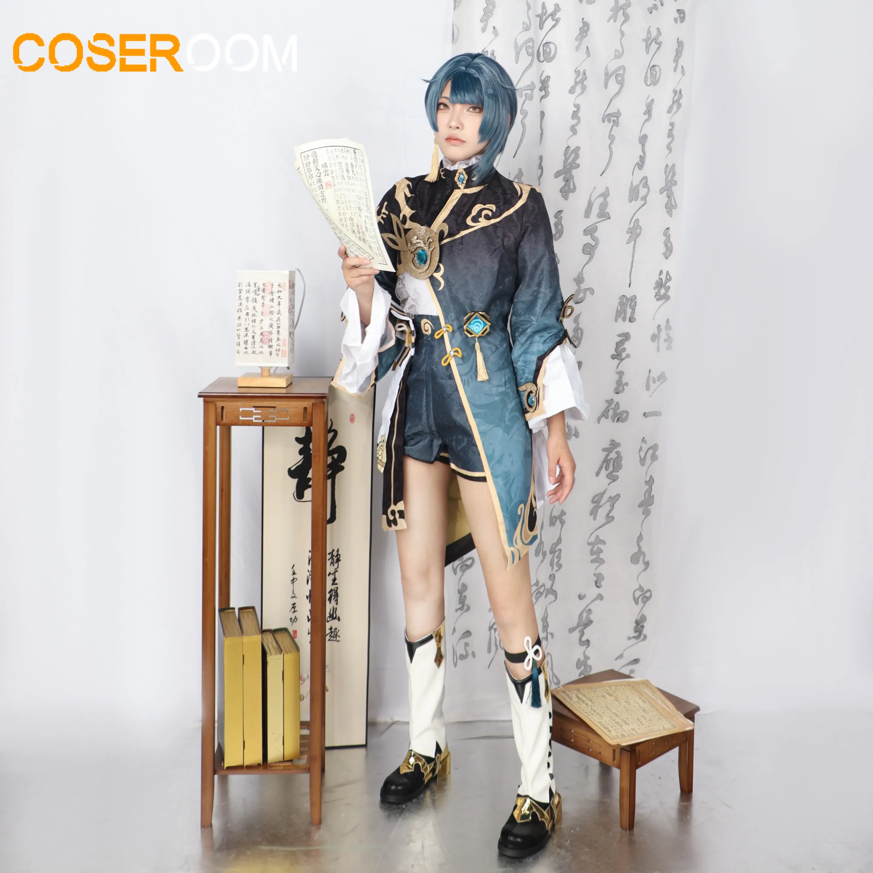Xingqiu-Genshinimpact Cosplay Costume, Game Py Play Perruques, Comic Con, Party Animation Prop