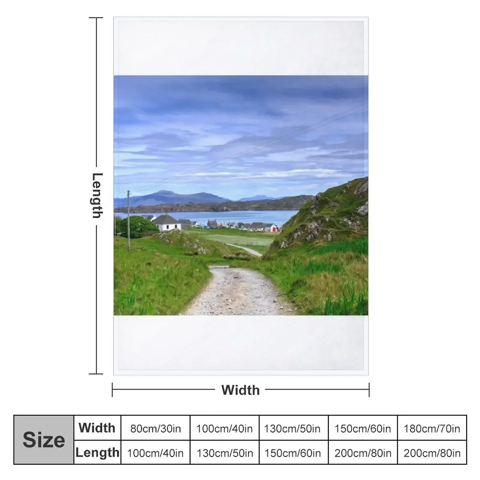 Baile Mor, Isle of Iona, Inner Hebrides, Scotland Throw Blanket couch cozy soft plush fuzzy picnic outdoor blanket