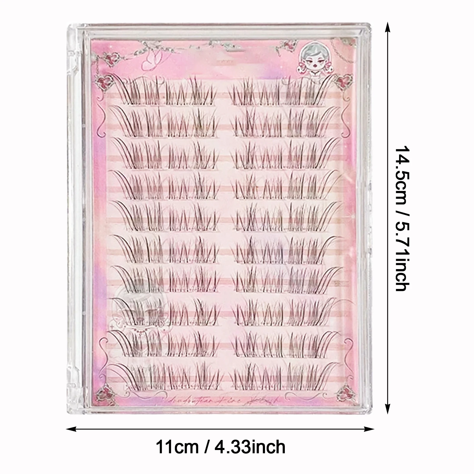 C حليقة 8-14 مللي متر لتقوم بها بنفسك مجموعات الرموش الثعلب على شكل يطير Wispy لتقوم بها بنفسك مجموعات الرموش الطبيعية لاش تمديد الرموش وهمية هزلية