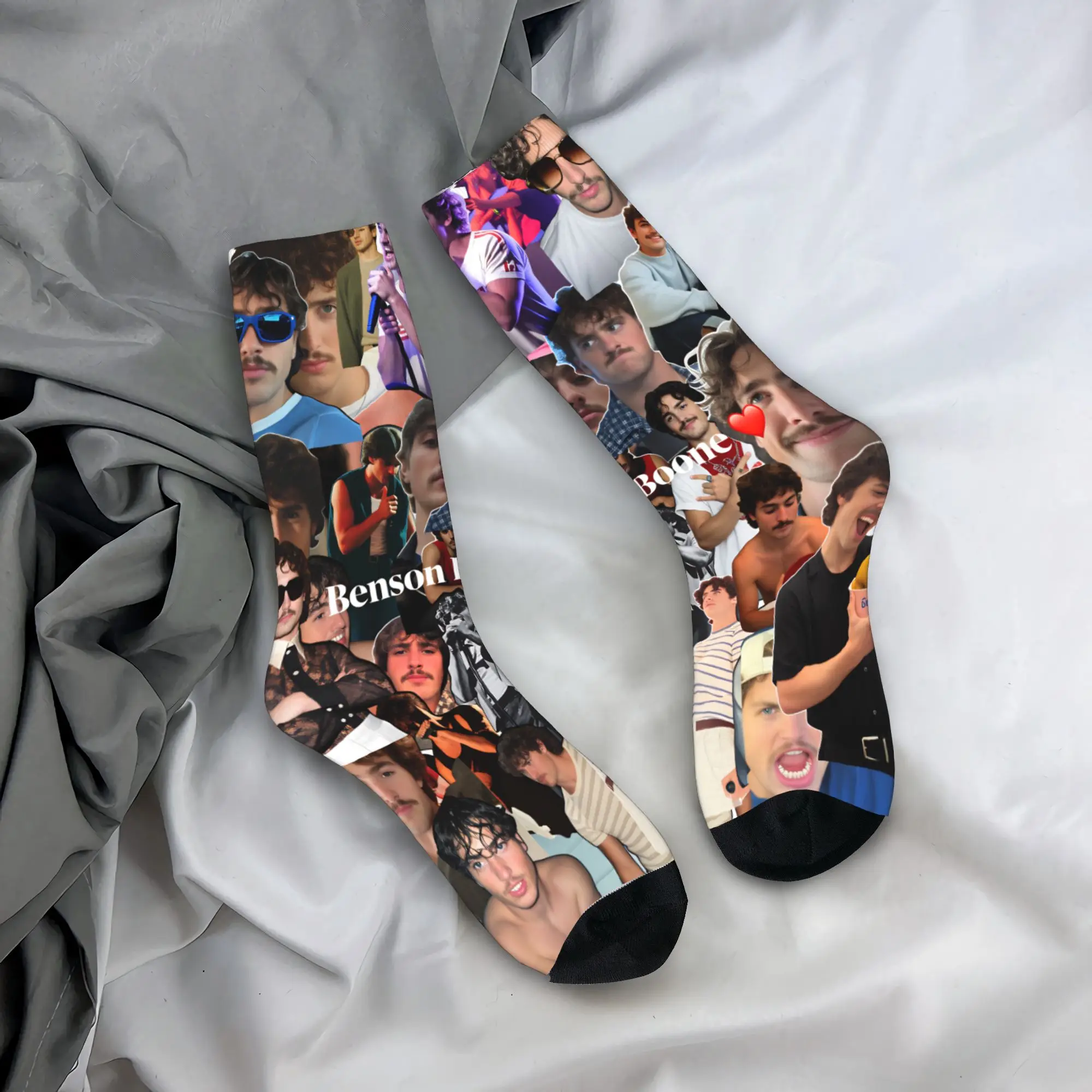 

Носки для взрослых мужчин Benson Boone American Singer, осенние носки Kawaii, качественные носки с дизайном для скейтборда, противоскользящие носки