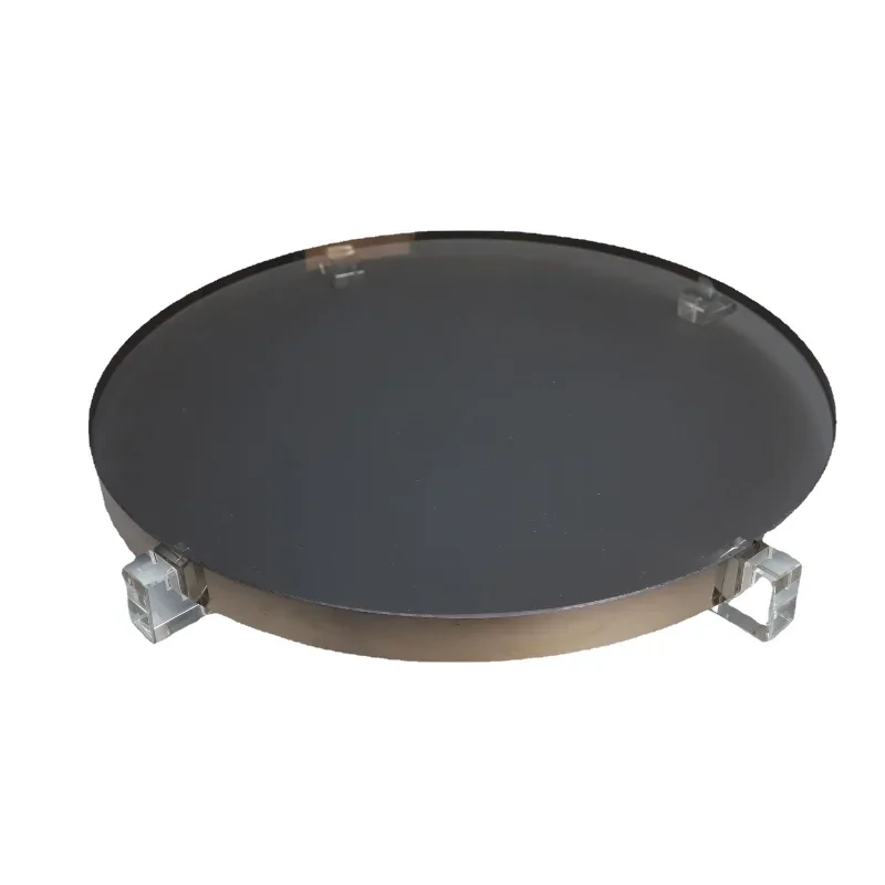 New Chinese style smoke gray crystal tray model room bedroom study living room dining room desktop entrance decoration