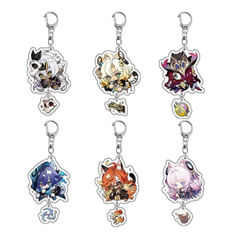 55mm Genshin Impact Spielfigur Maviika Iansan Citlali Ororon Chasca Xilonen Schlüsselanhänger Cosplay Acryl Schlüsselanhänger Fans Geschenke