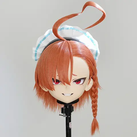 （DD50）Kigurumi Masks Anime Full Head With Lock Female/Girl Cartoon Character Kig Cosplay Resin Halloween Kigurumi