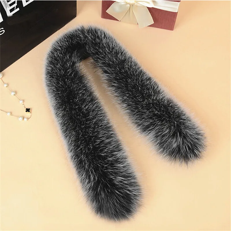 Thật Cáo 70/80 Cm Thẳng Cổ Mềm Mại Khoác Nỉ Cổ Ấm Mùa Đông Nữ Thật Cáo Cổ Lông cáo Vải Lông Cổ Lông L18